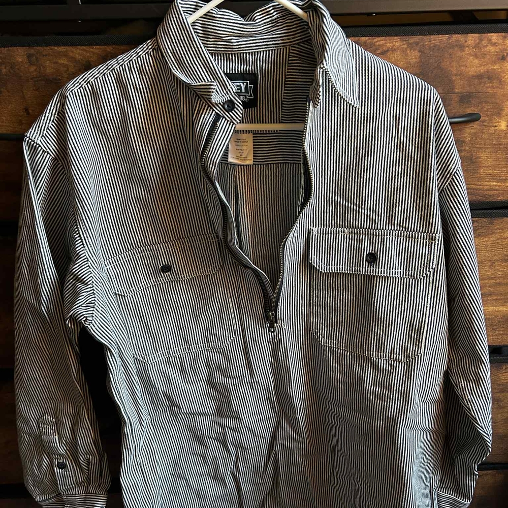Dickies Black and White Lightweight Shirt Jacket